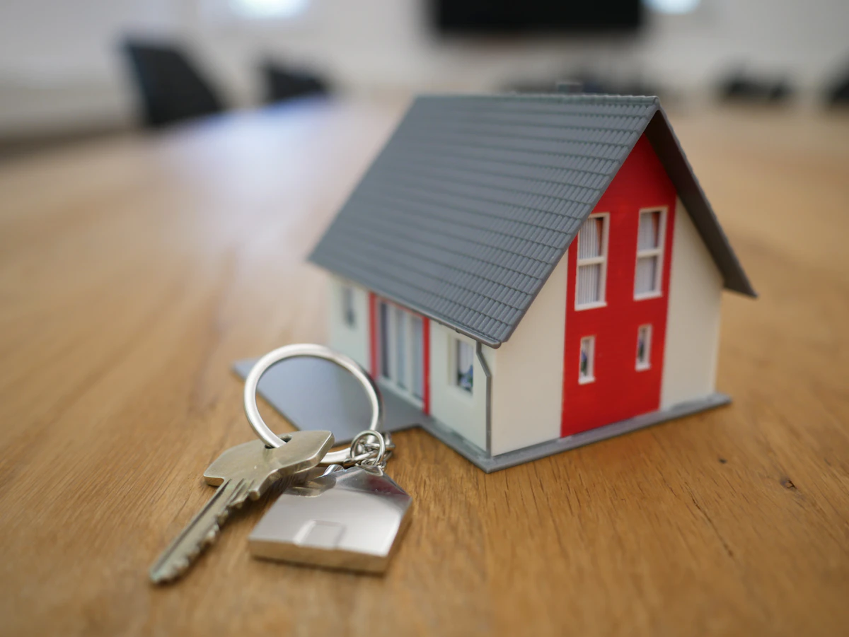 House keys on a table